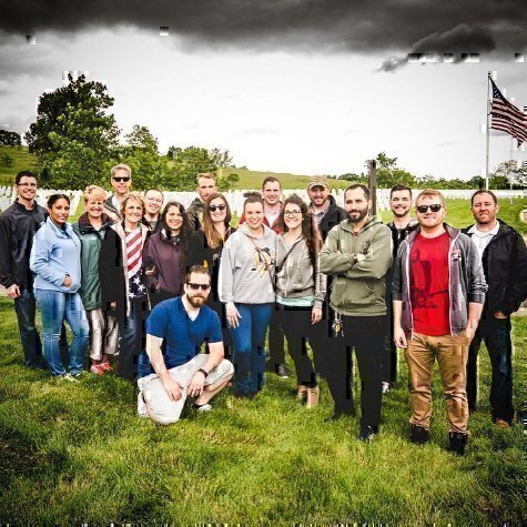 VIQTORY Team Raising Flags Alleghenies National Cemetery